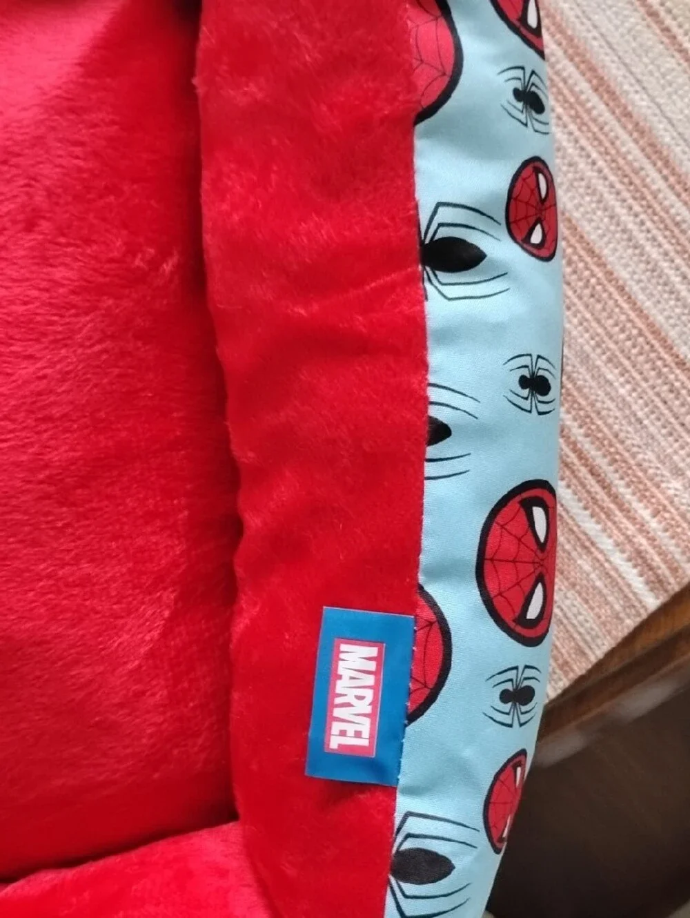 Marvel Red Plush Pet Bed with Spider-Man Accent